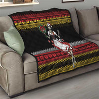 Dirndl Skeleton Dance Quilt Bavarian Gothic Christmas - Wonder Print Shop