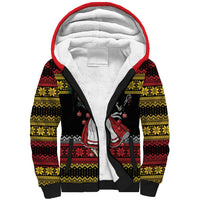 Dirndl Skeleton Dance Sherpa Hoodie Bavarian Gothic Christmas - Wonder Print Shop