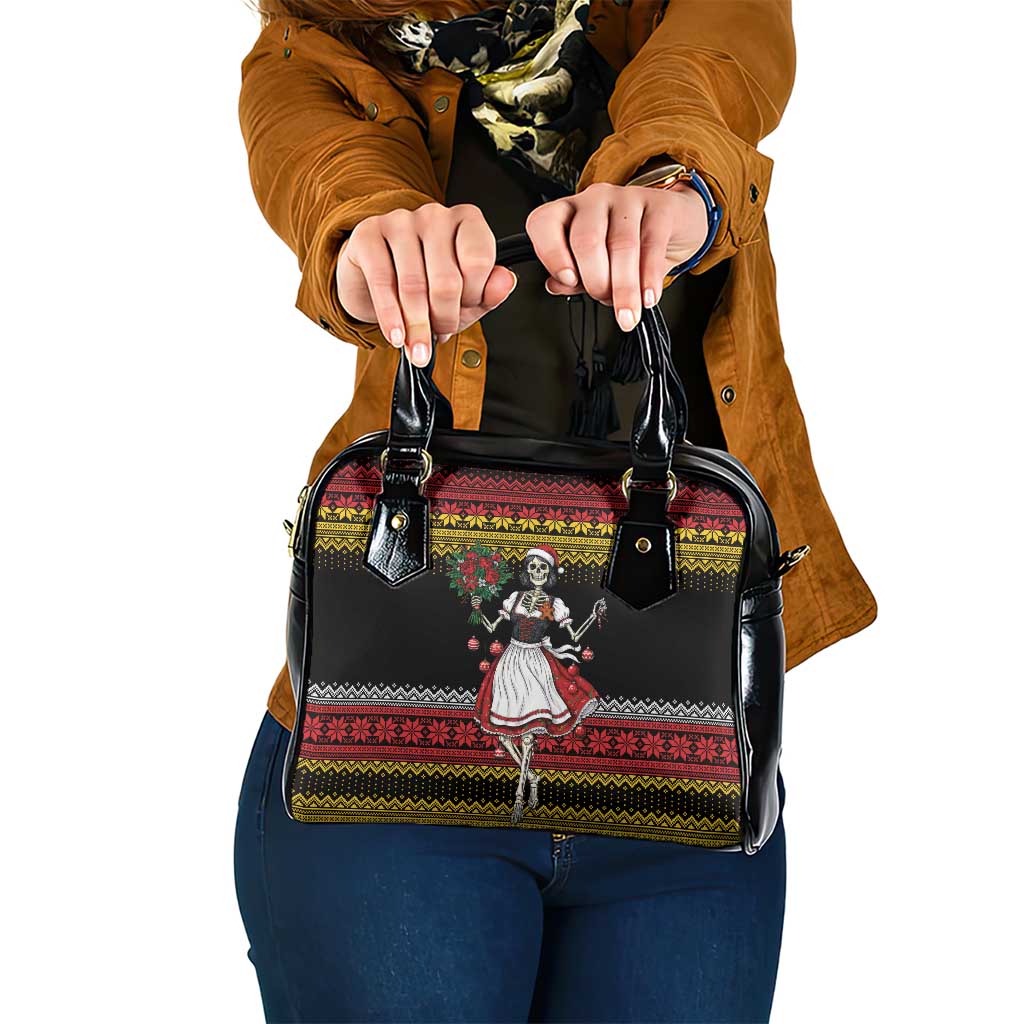 Dirndl Skeleton Dance Shoulder Handbag Bavarian Gothic Christmas - Wonder Print Shop