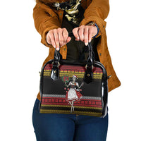 Dirndl Skeleton Dance Shoulder Handbag Bavarian Gothic Christmas - Wonder Print Shop
