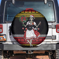 Dirndl Skeleton Dance Spare Tire Cover Bavarian Gothic Christmas - Wonder Print Shop