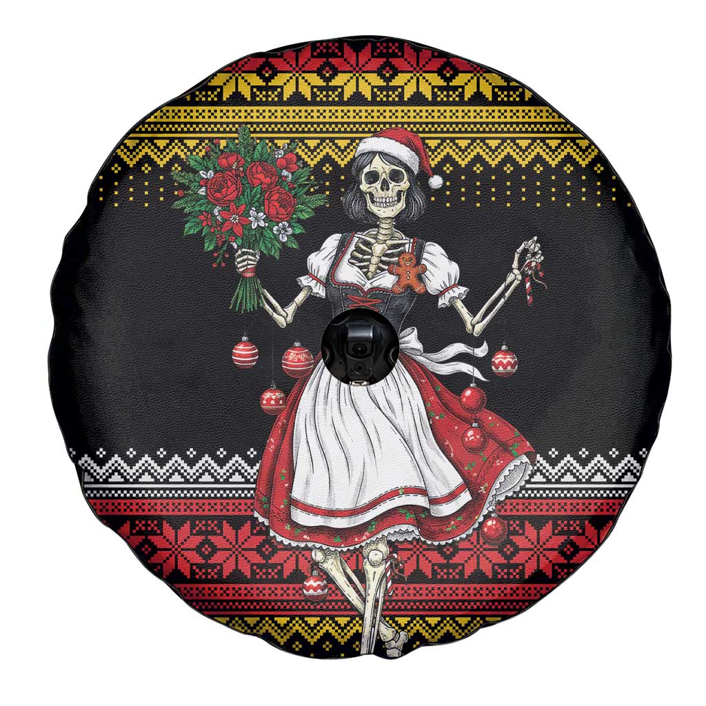 Dirndl Skeleton Dance Spare Tire Cover Bavarian Gothic Christmas - Wonder Print Shop
