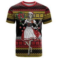 Dirndl Skeleton Dance T Shirt Bavarian Gothic Christmas - Wonder Print Shop