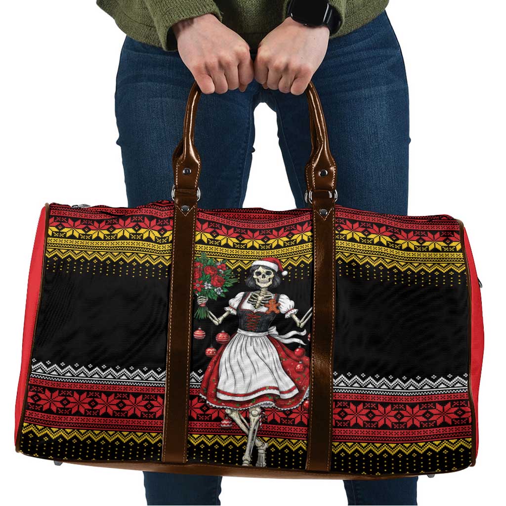 Dirndl Skeleton Dance Travel Bag Bavarian Gothic Christmas - Wonder Print Shop