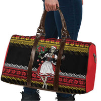 Dirndl Skeleton Dance Travel Bag Bavarian Gothic Christmas - Wonder Print Shop