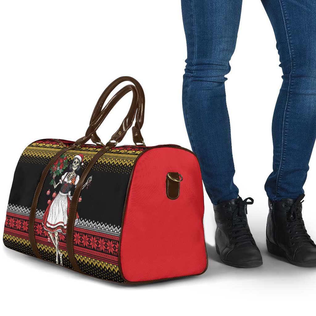 Dirndl Skeleton Dance Travel Bag Bavarian Gothic Christmas - Wonder Print Shop