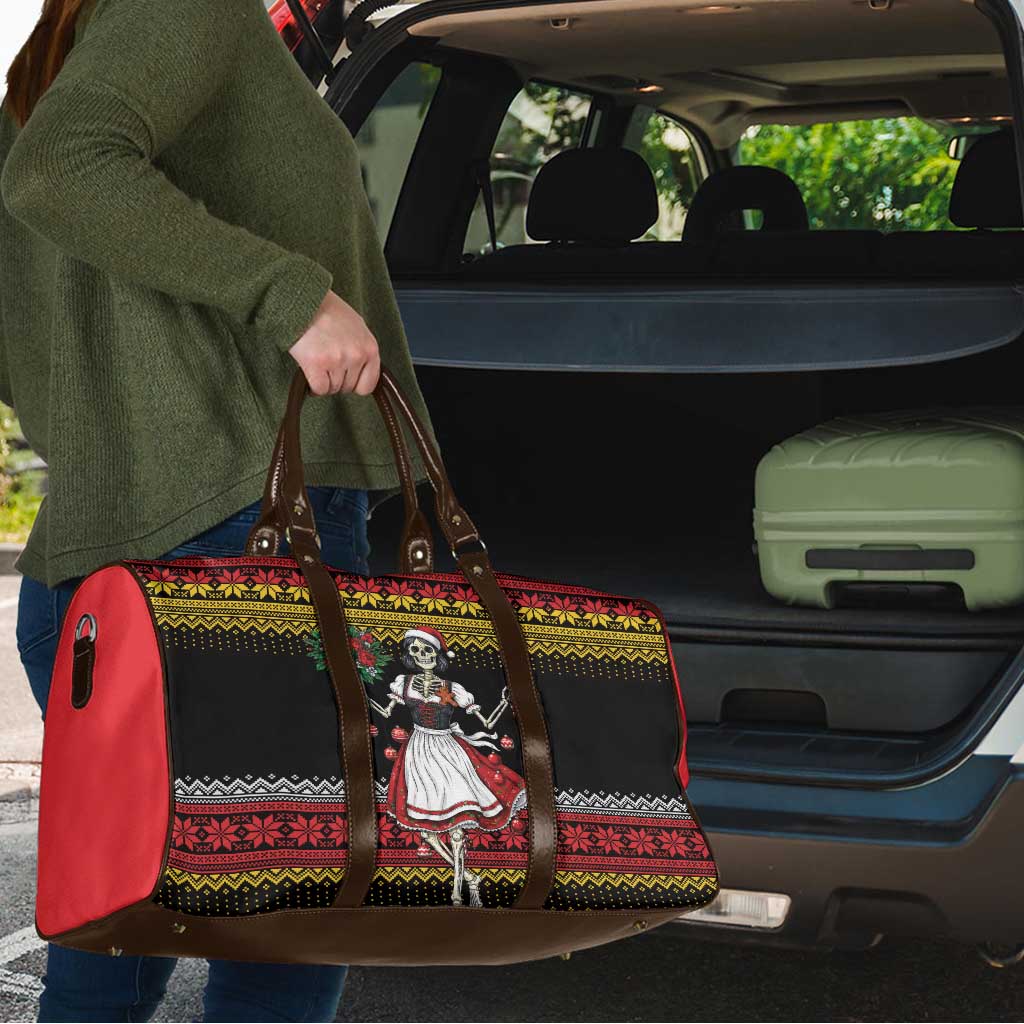 Dirndl Skeleton Dance Travel Bag Bavarian Gothic Christmas - Wonder Print Shop