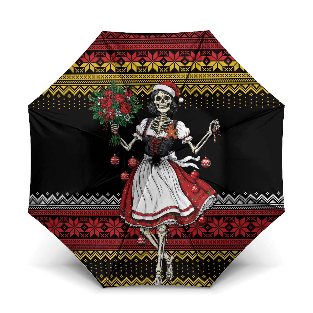 Dirndl Skeleton Dance Umbrella Bavarian Gothic Christmas - Wonder Print Shop