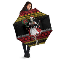 Dirndl Skeleton Dance Umbrella Bavarian Gothic Christmas - Wonder Print Shop