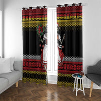 Dirndl Skeleton Dance Window Curtain Bavarian Gothic Christmas - Wonder Print Shop