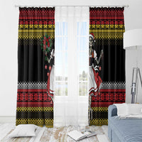 Dirndl Skeleton Dance Window Curtain Bavarian Gothic Christmas - Wonder Print Shop