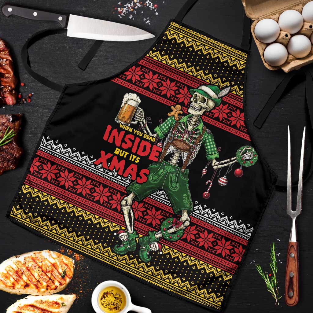 Lederhosen Skeleton Dance Apron Bavarian Gothic Christmas - Wonder Print Shop