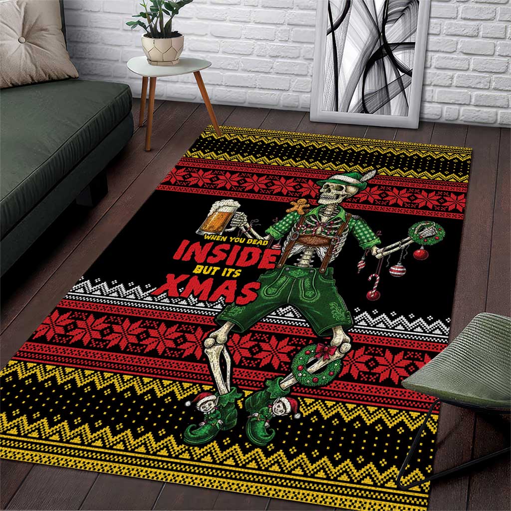 Lederhosen Skeleton Dance Area Rug Bavarian Gothic Christmas - Wonder Print Shop