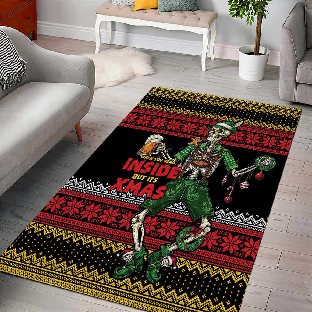 Lederhosen Skeleton Dance Area Rug Bavarian Gothic Christmas - Wonder Print Shop
