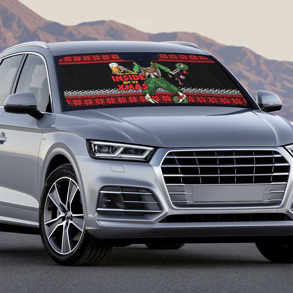 Lederhosen Skeleton Dance Auto Sun Shade Bavarian Gothic Christmas - Wonder Print Shop