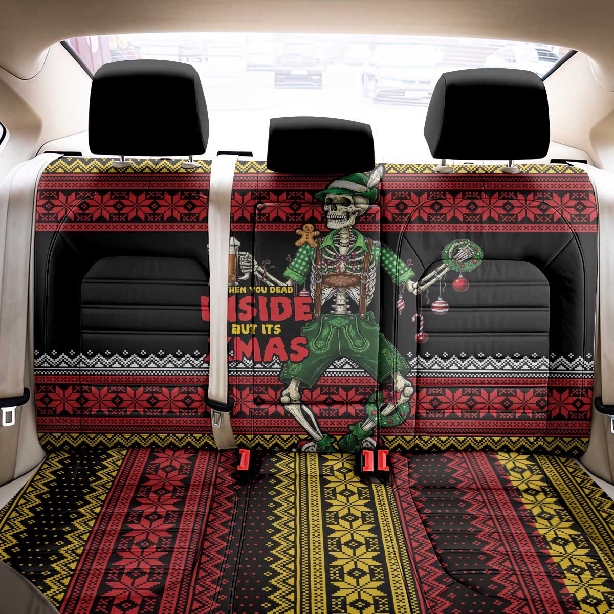 Lederhosen Skeleton Dance Back Car Seat Cover Bavarian Gothic Christmas - Wonder Print Shop