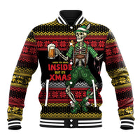 Lederhosen Skeleton Dance Baseball Jacket Bavarian Gothic Christmas - Wonder Print Shop