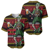 Lederhosen Skeleton Dance Baseball Jersey Bavarian Gothic Christmas - Wonder Print Shop