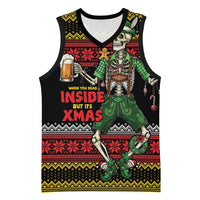 Lederhosen Skeleton Dance Basketball Jersey Bavarian Gothic Christmas - Wonder Print Shop