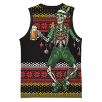 Lederhosen Skeleton Dance Basketball Jersey Bavarian Gothic Christmas - Wonder Print Shop