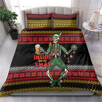 Lederhosen Skeleton Dance Bedding Set Bavarian Gothic Christmas - Wonder Print Shop