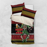 Lederhosen Skeleton Dance Bedding Set Bavarian Gothic Christmas - Wonder Print Shop