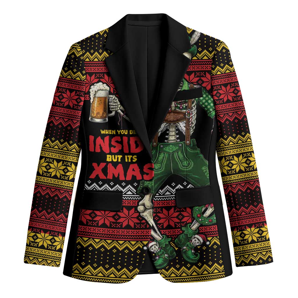 Lederhosen Skeleton Dance Blazer Bavarian Gothic Christmas - Wonder Print Shop