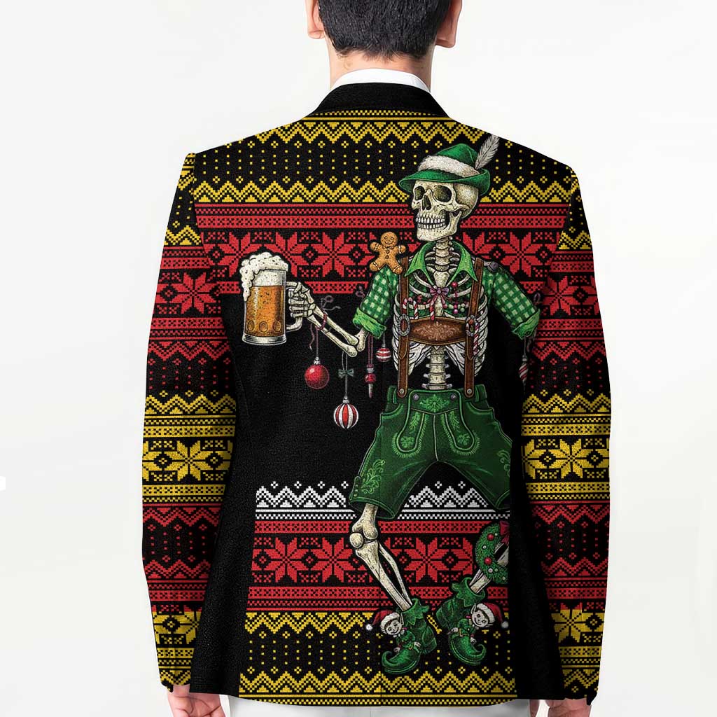 Lederhosen Skeleton Dance Blazer Bavarian Gothic Christmas - Wonder Print Shop
