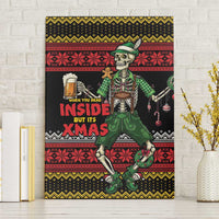 Lederhosen Skeleton Dance Canvas Wall Art Bavarian Gothic Christmas - Wonder Print Shop