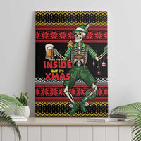 Lederhosen Skeleton Dance Canvas Wall Art Bavarian Gothic Christmas - Wonder Print Shop