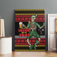 Lederhosen Skeleton Dance Canvas Wall Art Bavarian Gothic Christmas - Wonder Print Shop