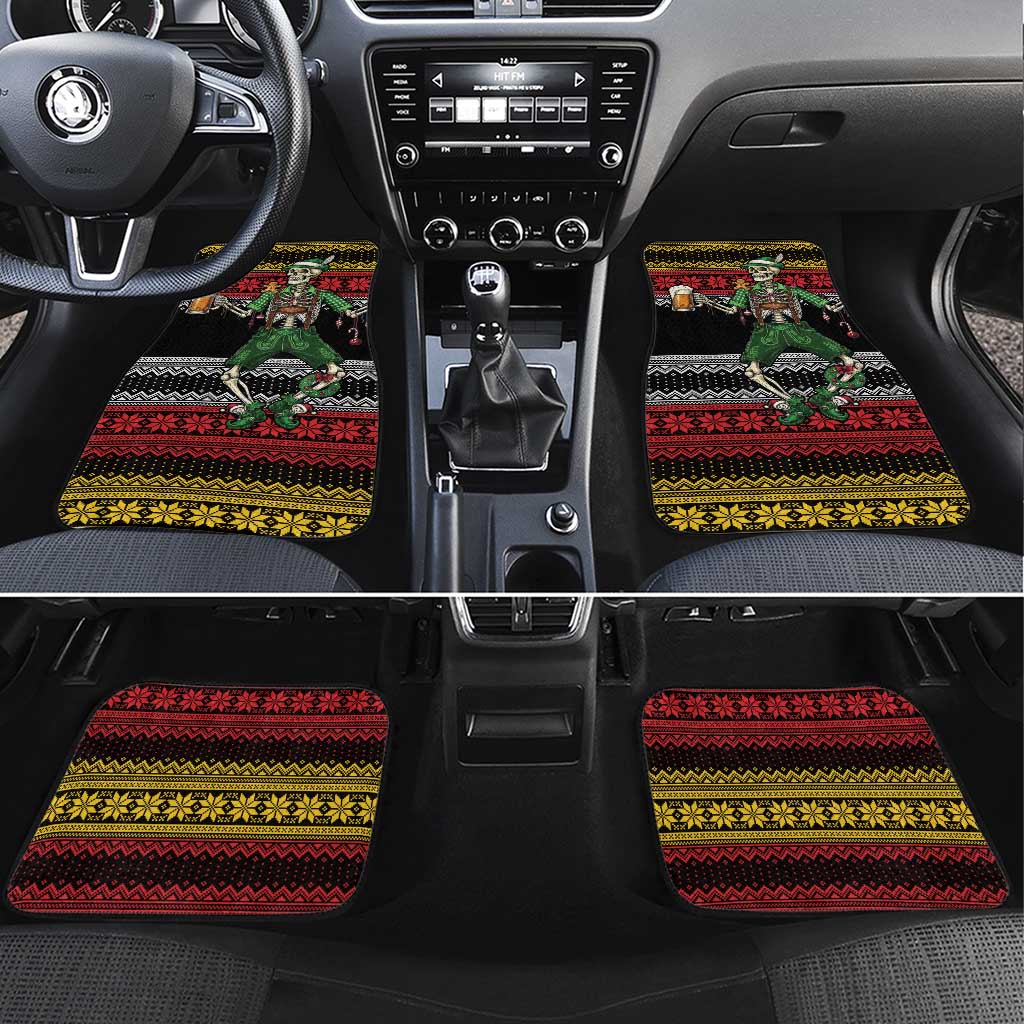Lederhosen Skeleton Dance Car Mats Bavarian Gothic Christmas - Wonder Print Shop