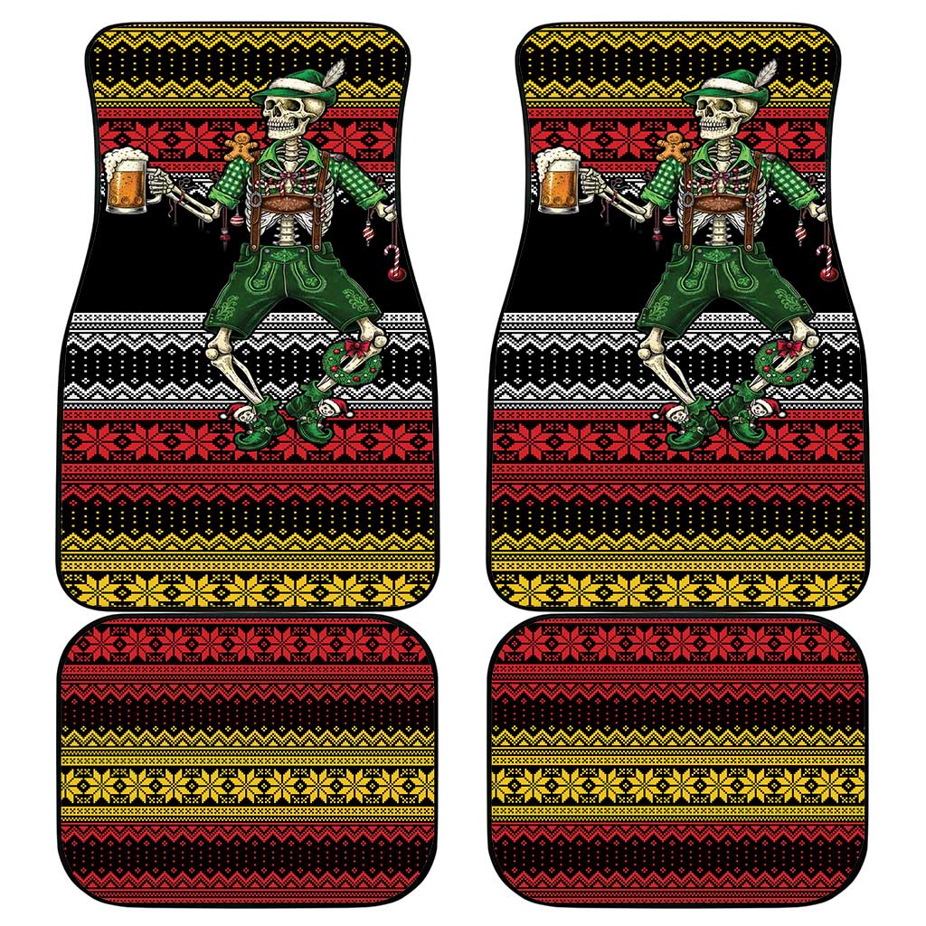 Lederhosen Skeleton Dance Car Mats Bavarian Gothic Christmas - Wonder Print Shop