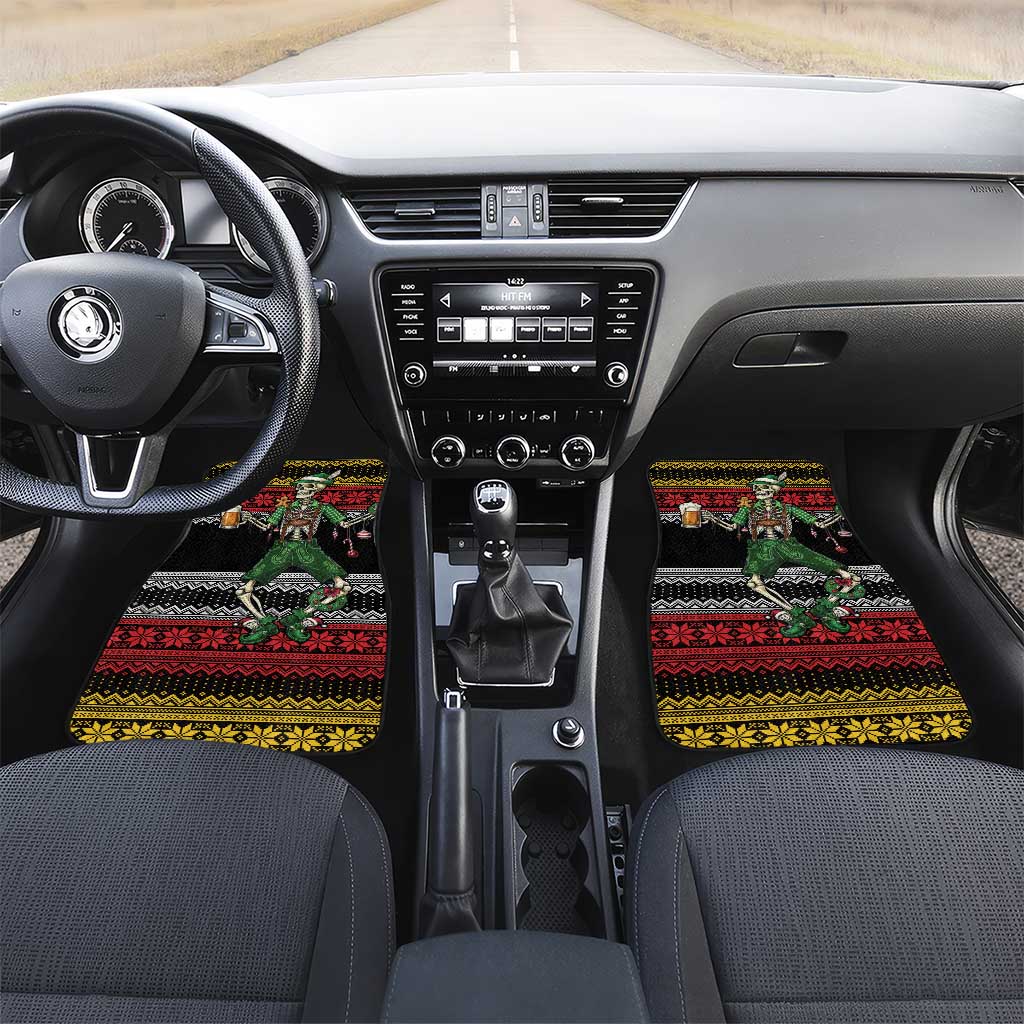 Lederhosen Skeleton Dance Car Mats Bavarian Gothic Christmas - Wonder Print Shop