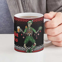 Lederhosen Skeleton Dance Ceramic Mug Bavarian Gothic Christmas - Wonder Print Shop