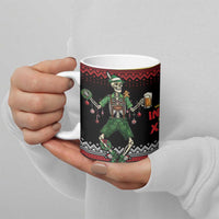 Lederhosen Skeleton Dance Ceramic Mug Bavarian Gothic Christmas - Wonder Print Shop