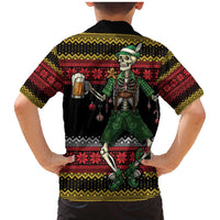 Lederhosen Skeleton Dance Family Matching Mermaid Dress and Hawaiian Shirt Bavarian Gothic Christmas - Wonder Print Shop
