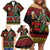 Lederhosen Skeleton Dance Family Matching Off Shoulder Short Dress and Hawaiian Shirt Bavarian Gothic Christmas - Wonder Print Shop