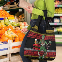 Lederhosen Skeleton Dance Grocery Bag Bavarian Gothic Christmas - Wonder Print Shop