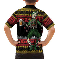 Lederhosen Skeleton Dance Hawaiian Shirt Bavarian Gothic Christmas - Wonder Print Shop