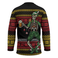 Lederhosen Skeleton Dance Hockey Jersey Bavarian Gothic Christmas - Wonder Print Shop