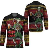 Lederhosen Skeleton Dance Hockey Jersey Bavarian Gothic Christmas - Wonder Print Shop