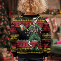 Lederhosen Skeleton Dance Kid Ugly Christmas Sweater Bavarian Gothic Christmas - Wonder Print Shop