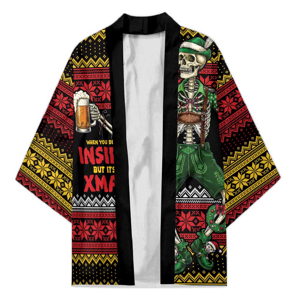 Lederhosen Skeleton Dance Kimono Bavarian Gothic Christmas - Wonder Print Shop