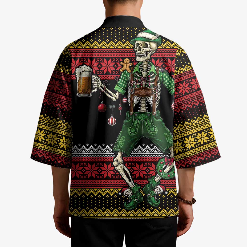 Lederhosen Skeleton Dance Kimono Bavarian Gothic Christmas - Wonder Print Shop