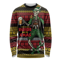 Lederhosen Skeleton Dance Long Sleeve Shirt Bavarian Gothic Christmas - Wonder Print Shop