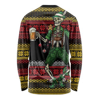 Lederhosen Skeleton Dance Long Sleeve Shirt Bavarian Gothic Christmas - Wonder Print Shop