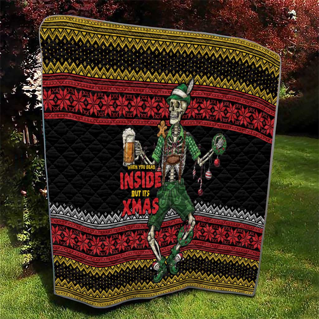 Lederhosen Skeleton Dance Quilt Bavarian Gothic Christmas - Wonder Print Shop