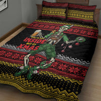 Lederhosen Skeleton Dance Quilt Bed Set Bavarian Gothic Christmas - Wonder Print Shop