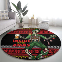 Lederhosen Skeleton Dance Round Carpet Bavarian Gothic Christmas - Wonder Print Shop